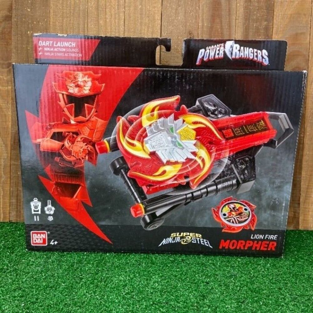 Ban Dai Power Rangers 43904 Super Ninja Steel Lion Fire Battle Morpher DX